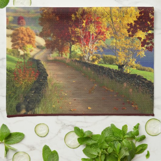 Automne dans la serviette de cuisine Glen (Plié)