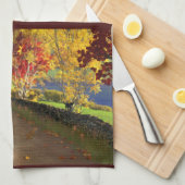 Automne dans la serviette de cuisine Glen (Quart Plié)