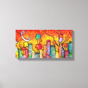 Automne dans la toile enveloppée par galerie de