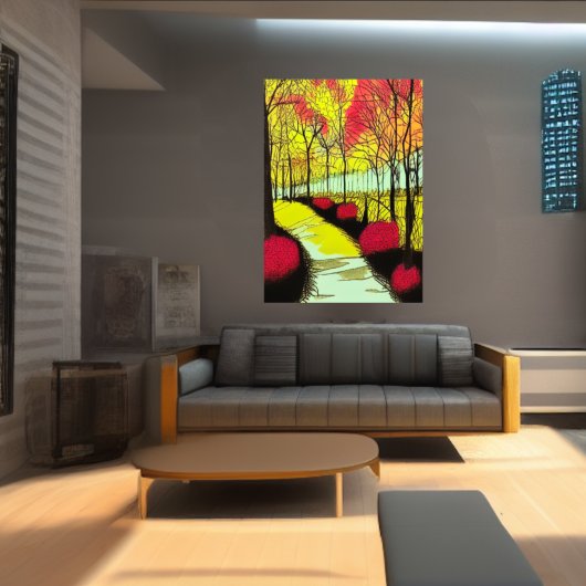 automne dans le parc | AI Art Poster