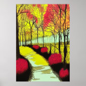 automne dans le parc | AI Art Poster (Devant)