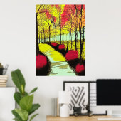 automne dans le parc | AI Art Poster (Bureau à domicile)
