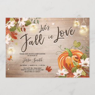 Automne dans Love douche invitation bébé nuptiale