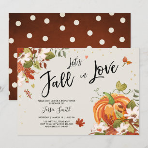 Automne dans Love douche invitation bébé nuptiale