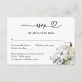 Automne dans Love Greenery Wedding Carte RSVP (Devant)