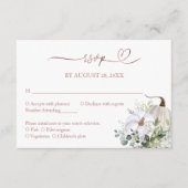 Automne dans Love Greenery Wedding Carte RSVP (Devant)