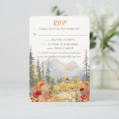 Automne dans Love Mountain Wedding Carte RSVP (Debout devant)