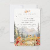 Automne dans Love Mountain Wedding Carte RSVP (Devant)
