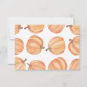 Automne de citrouille de fiançailles de carte de (Dos)