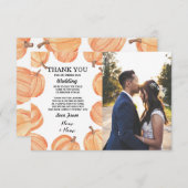 Automne de citrouille de fiançailles de carte de (Devant / Derrière)