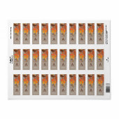 Automne Déco Floral Frotles Étiquettes de la fête  (Feuille entière)