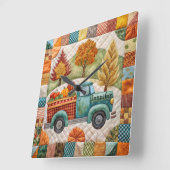 Automne Décoratif Russe Ramassage Camion Horloge m (Angle)