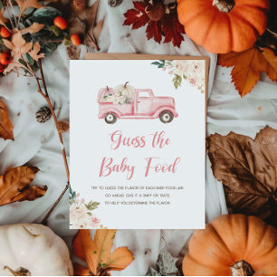 Automne Devinez Le Baby Food Shower Game Poster