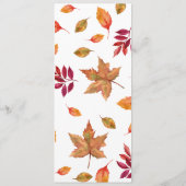 Automne Dîner Menu modèle (Dos)