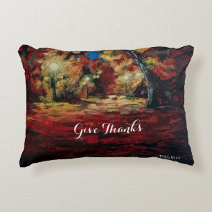 Automne Donner Merci Abstrait Art Accent Coussin