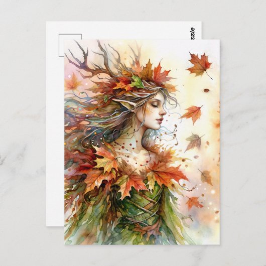 Automne Dryad Fairycore Automne Carte Postale esth (Devant / Derrière)