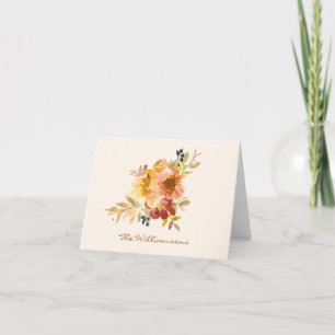 Automne élégant aquarelle florale personnalisée