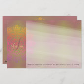 Automne en hiver Monogramme papeterie (Devant / Derrière)