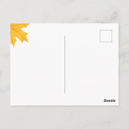 Automne En vichy Dîner Thanksgiving Invitation (Dos)