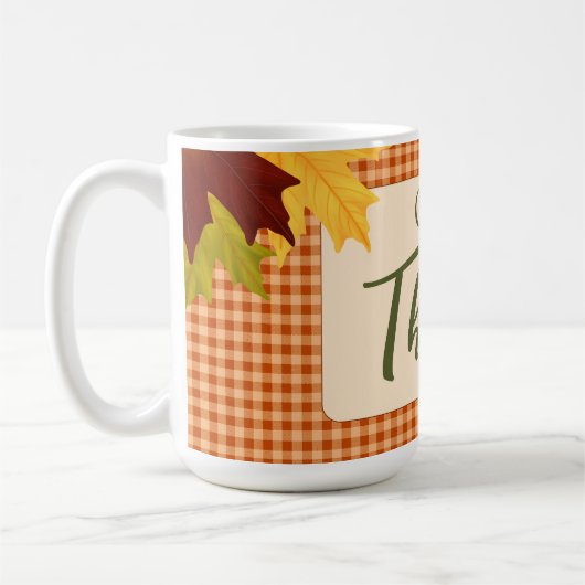 Automne En vichy Thanksgiving Coffee Mug (Gauche)