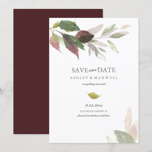 Automne Enregistrer le Faire-part Mariage de conce
