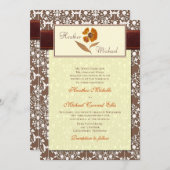 Automne Faire-part de mariage à fleurs (Devant / Derrière)