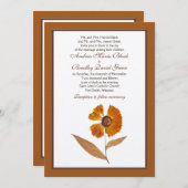 Automne Faire-part de mariage à fleurs séchées (Devant / Derrière)