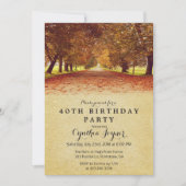 AUTOMNE - Faire-part rustique d'anniversaire d'aut (Devant)
