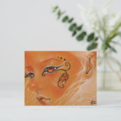 Automne Fairy doll face Carte postale (Debout devant)