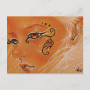 Automne Fairy doll face Carte postale