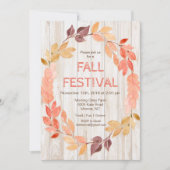 Automne Festival automne Feuilles Invitation (Devant)