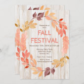 Automne Festival automne Feuilles Invitation (Devant / Derrière)