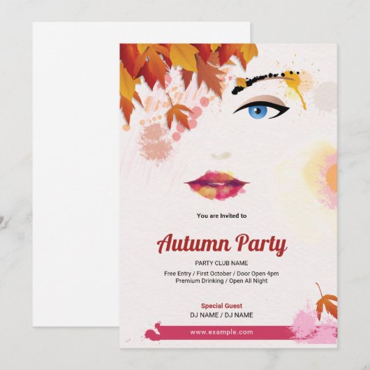 Automne / Festival d'automne Invitation circulaire (Devant / Derrière)