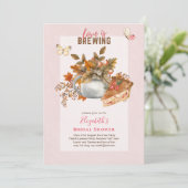 Automne Fête des mariées Tea Party Invitations (Debout devant)