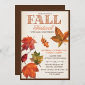 Automne Fête des récoltes Invitation Feuille (Devant / Derrière)