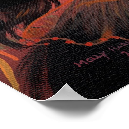 Automne Feu Halloween Poster Imprimer (Coin)