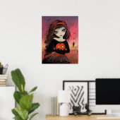 Automne Feu Halloween Poster Imprimer (Bureau à domicile)