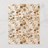 Automne Feuillage Mariage Insertion Carte (Dos)