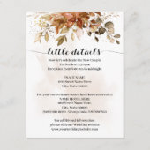 Automne Feuillage Mariage Insertion Carte (Devant)