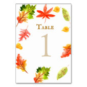 Automne Feuilles automne mariage carte numéro de t (Par défaut)