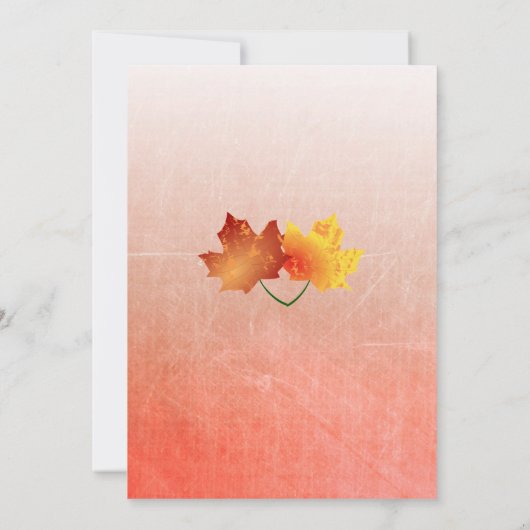 Automne Feuilles Automne Mariage Invitations (Dos)