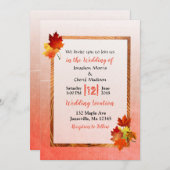 Automne Feuilles Automne Mariage Invitations (Devant / Derrière)