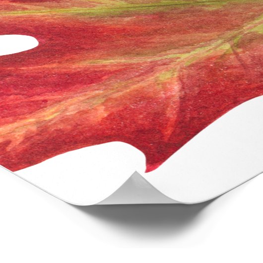 Automne Feuilles Automne Répétition Dîner Affiche (Coin)