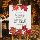 Automne Feuilles Automne Répétition Dîner Affiche