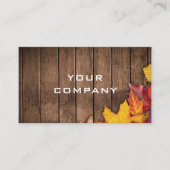 Automne Feuilles Bois Votre Carte de visite (Devant)