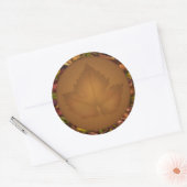 automne feuilles Cupcake Toppers Stickers (Enveloppe)