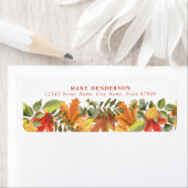 Automne Feuilles d'automne Étiquettes d'adresse de (En situation)