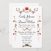 Automne Feuilles d'automne Faire-part de mariage (Devant / Derrière)