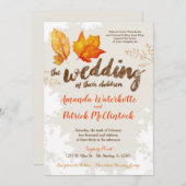 Automne Feuilles d'automne Faire-part de mariage a (Devant / Derrière)