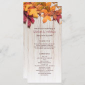 Automne Feuilles d'automne Rustique Programme de m (Devant / Derrière)